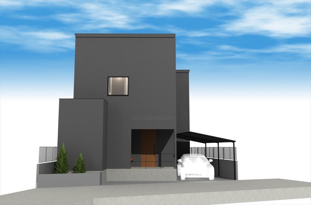 スタイリッシュなネイビーの外観